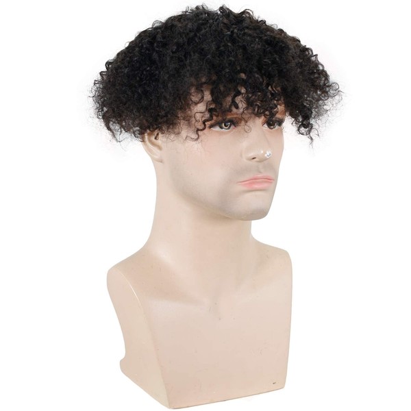 Dreambeauty Men's Toupee 100% Remy Human Hair Natural Black Color
