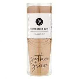 Santa Barbara Design Studio Kraft Paper Charcuterie Cups 12-Count Brown Paper Appetizer Cups, 16-Ounce, Gather + Graze