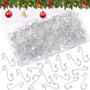 Daxtril 200PCS Christmas Ornament Hooks Xmas Metal Wire Hooks S-Shaped