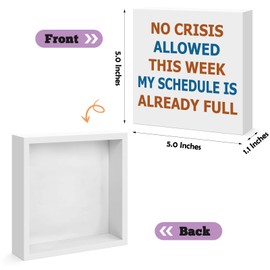 Funny Gifts for Women Men Boss Manager Coworker Friends Wooden Box Sign Decoration for Home Office Shelf Table Desk Decor Boss's Day Gift Christmas Birthday Gift