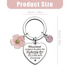 GLPRKOW Gifts for Women Girlfriend Gifts for Mum Keyring Gifts for Women Inspirational Gifts for Girlfriend Sister Colleague Wife and Mother, silver