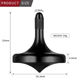 CHEETOP Food Grade 304 Stainless Steel Metal Spinning Top, Precision EDC Decompression Entertainment Leisure Table Gyro Toys, Continue to Rotate for More Than 7 Minutes (Black)