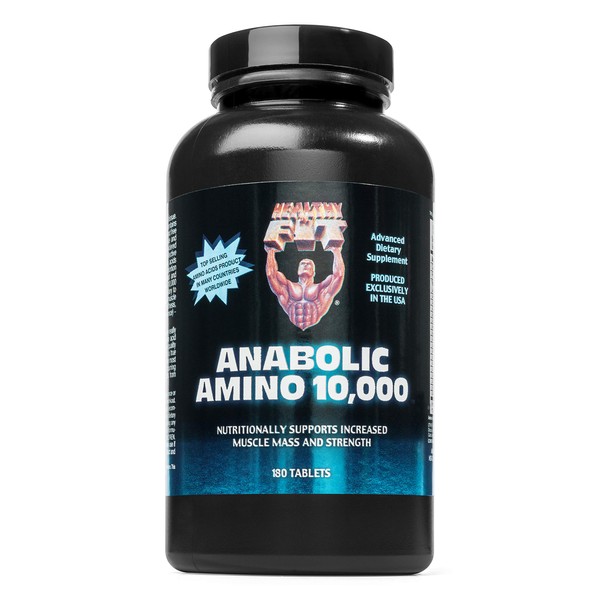 Healthy 'N Fit - Anabolic Amino 10,000 -Amino Acid Tablets (180)- Hydrolyzed Egg & Whey Source- FAST Absorbing