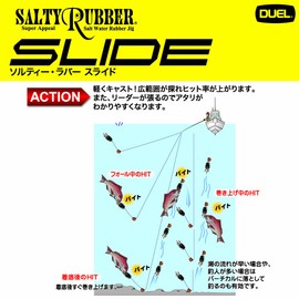 DUEL(デュエル) ルアー タイラバ ソルティー・ラバー スライド 60g OGR F1083-OGR-オレンジレッド 遊動式