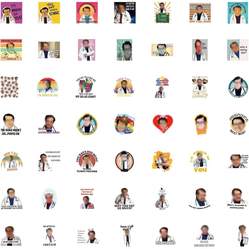 Fridge Magnets, Stickers, Pack of 62 Funny Stickers, Includes 12