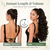 Claw Clip Ponytail Extensions Wavy Natural Black 24 Inch