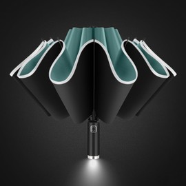 DOFOWOT UV Protection Umbrella for Rain Windproof, UPF 50+ UV Umbrellas Windproof, Sun Umbrella Portable, Travel Umbrella Compact, Automatic Open Close Umbrella for Men Women (2 Green-New, 10 Ribs)