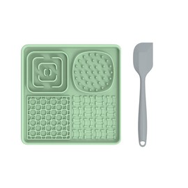 MIXNEX Dog Lick Mat with Suction Cups & Bonus Spatula – Slow Feeder Licking Pad for Dogs & Cats, Calming Treat Mat for Bath, Grooming & Anxiety Relief, Dishwasher Safe Silicone Pet Mat