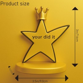 Bambluby Funny Crowned Star Trophy – You Did It Trophy Meme-Inspired Award, Hilarious Graduation or Coworker Gift, Quirky Desk Decor & Gag Present
