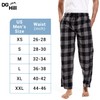 DG Hill Mens PJ Pajama Bottoms Fleece - Plaid Lounge