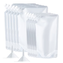Reusable Cruise Flask Pouches Kit Plastic Flasks Bags for Travel,Outdoor Sports(16OZx4+32OZx5+2 Funnel kit)