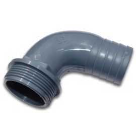 Pool Angle Hose Nozzle Fitting 90° Angle Hose Nozzle Diameter 38 mm x 1 ½ Inch Male Thread for Garden, Pool, Household etc.