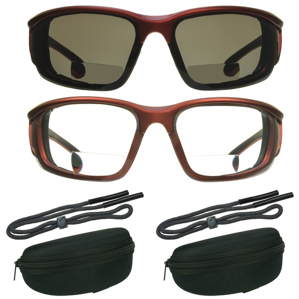 Bikershades Motorcycle Riding Safety Bifocal Glasses Reader Foam Padded Men
