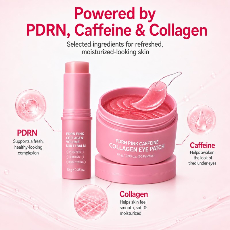PDRN Pink Collagen Multi Balm Stick & Caffeine Hydrogel Eye