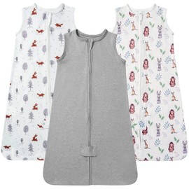 TotAha Sleep Sacks 3-Pack, Buttery Soft Swaddle Transition Wearable Blanket Baby Sleep Bag for 0-6-12-18-24 Months