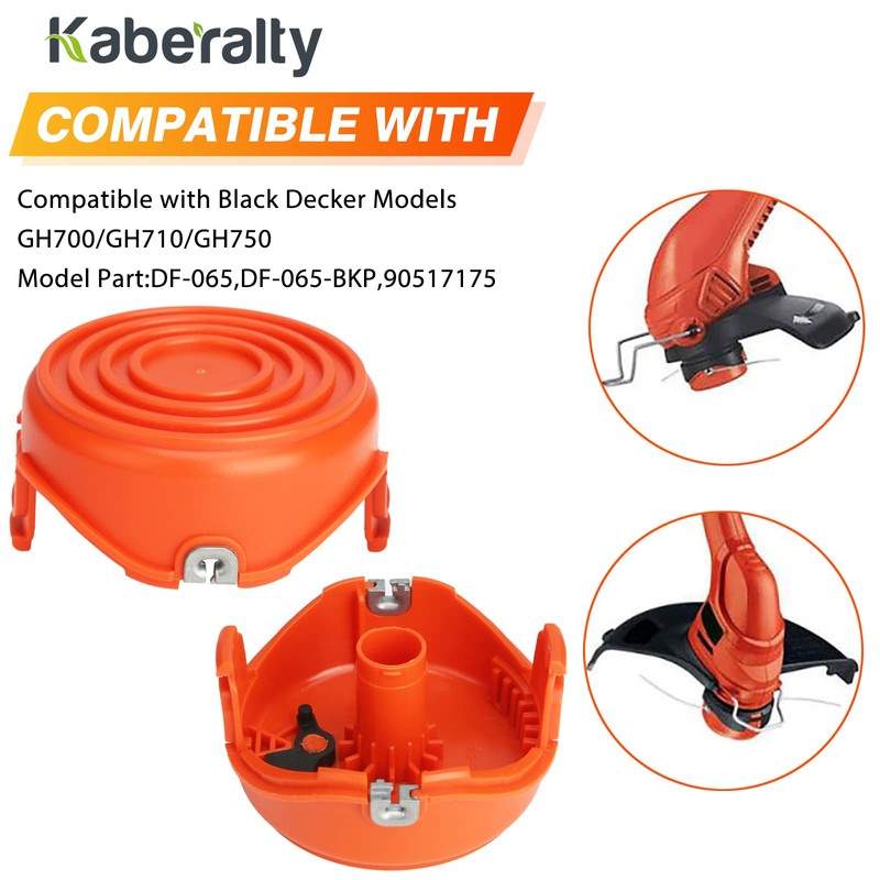 Kaberalty RC-065-P 90517175 Spool Cover Cap Compatible with Black and
