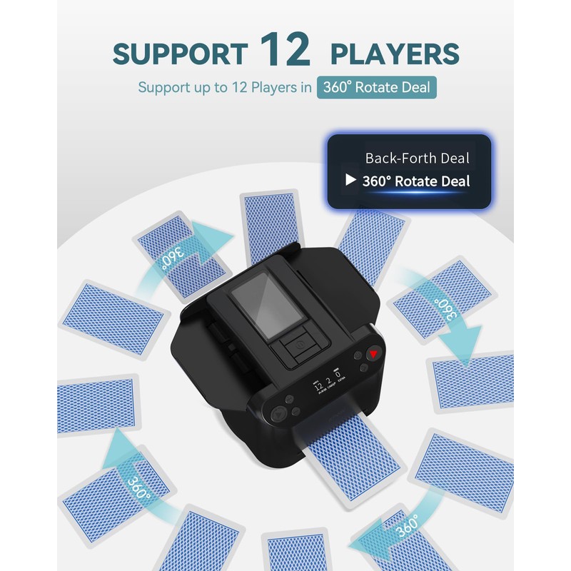 KPAW Automatic Card Shuffler and Dealer - 1-2 Decks Support