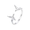 Rockyu Women's Ring, Silver, 925, One Size, Asuka Motif, Opening