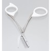 Stainless Steel Eyebrow Scissors with Comb (White)