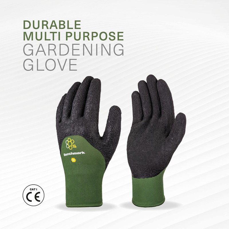 Benchmark 1 Pair Gardening and Safety Work Gloves - Multi-Purpose
