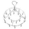 20 Clip Socks Rack Underwear Drying Hanger Stainless Steel Clothes