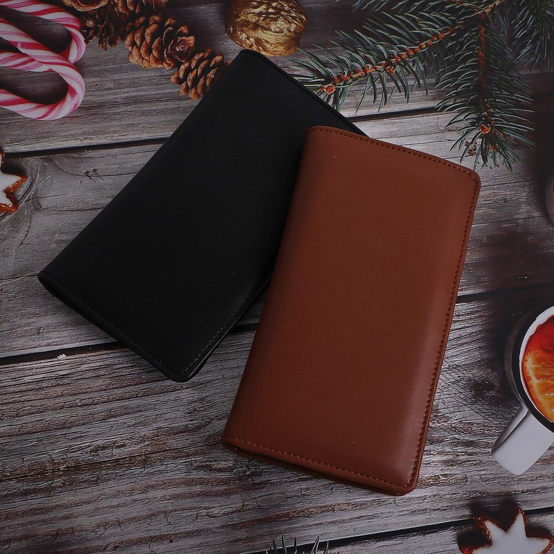 Sanlykate Leather Checkbook Cover for Men and Women, Check Book