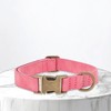 RENEWREVITAL 犬用首輪 ソフトPU製耐久性のあるヘビーデューティー クイックリリース金属バックル付き 子犬用首輪 小型犬用 ピンク