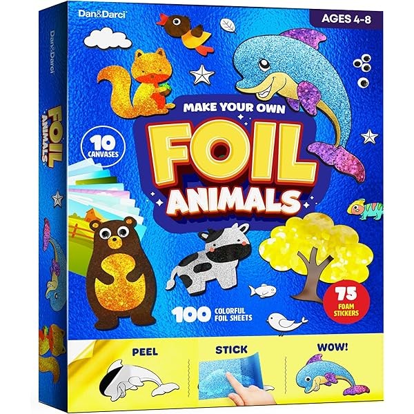 Dan&Darci Foil Art Kit for Kids - Arts and Crafts