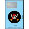 StickerTalk Colorful Jolly Roger Flag Circle Vinyl Sticker, 4 inches