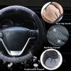 Funda para volante de automóvil con diamantes de imitación, ajuste