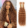 Human Braiding Hair 22 Inch 100g Honey Blonde Deep Wave