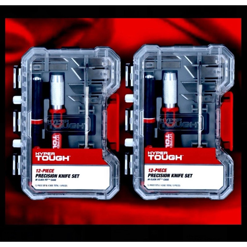 HYPER Tough 2 Sets: Hyper Tough 12pc Precision Knife Tool
