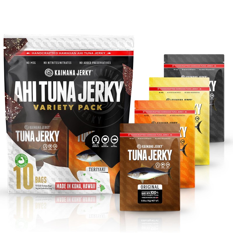 Kaimana Jerky Ahi Tuna Sampler Bundle - All Natural &