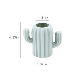 2 cactus pen holder stands, 4 cute gel pens, succulent plant pen holder cups, suitable for dressing tables, makeup pen holders, and home, classroom and office desk accessories