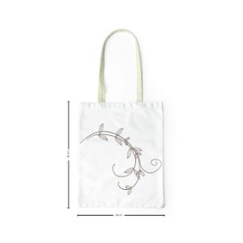 Le Jardin du Lin Bedruckte Einkaufstasche, Tasche, Faltbar, Stofftasche mit Zwei Langen Henkeln, Größe: 34x40 Cm