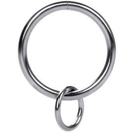 Anillo de cortina con ojales para cortinas de 1.7 pulgadas para ganchos de panel, diámetro interior de 1.4 pulgadas, se adapta a barras de hasta 1.2 pulgadas (42 piezas, níquel satinado)