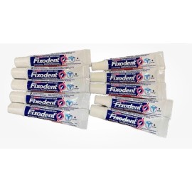 Fixodent 10 Tubes Fixodent Professional Hold & Seal Denture Adhesive 0.35 Oz Travel Size
