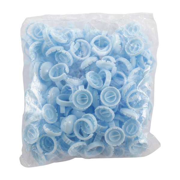 Leadigol 100 PCS Eyelash Extension Glue Rings, Eyelash Glue Holder