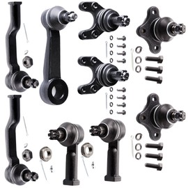 SCITOO 9pcs RWD Suspension Kit Inner Outer Tie Rod End Lower Upper Ball Joint Pitman Arm Fit 1987 For Mazda B2000 1987-1990 For Mazda B2200 For Mazda B2600