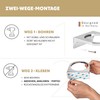 bremermann Savona Round Toilet Brush Holder with Wall Mount, Toilet