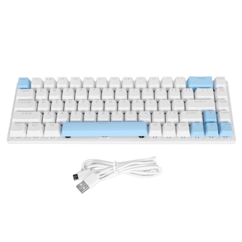 Mechanical Keyboard 68 Keys RGB Backlight Compact Wired Keyboard with