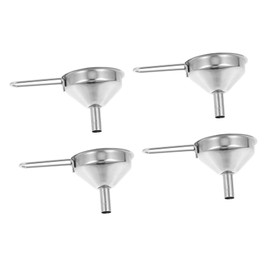 Zerodeko 4Pcs Stainless Steel Mini Funnel Liquid Funnel for Kitchen Oil Dispensing Effortless Bottle Refilling Lightweight Portable Kitchen Supply