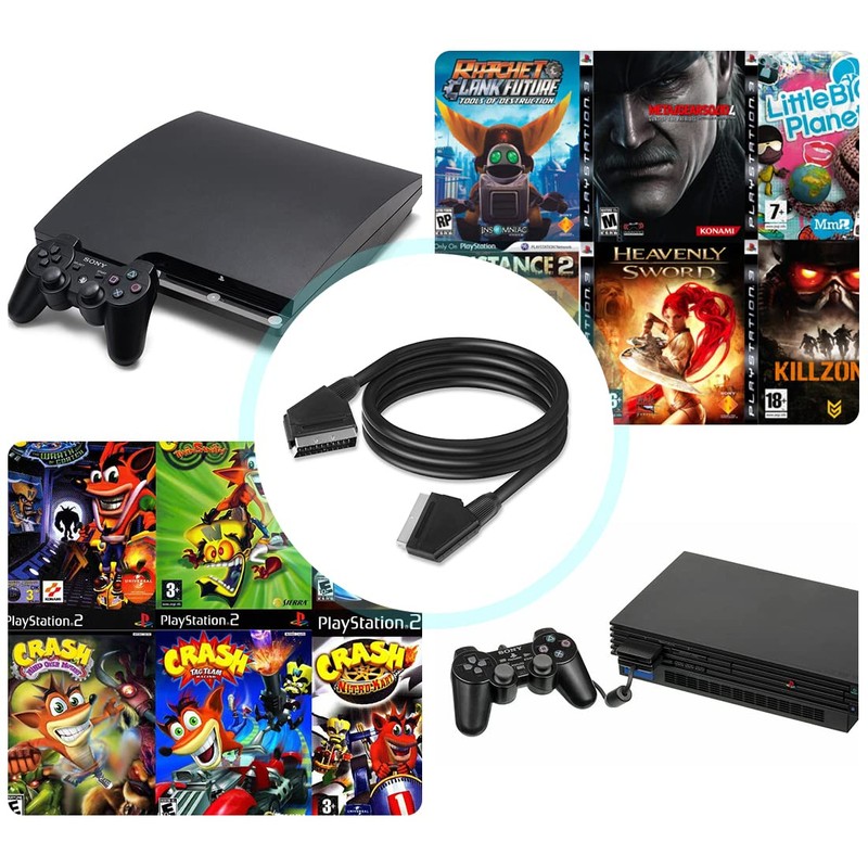 YAODHAOD SCART Cable Galvanised 1.5 m 21-Pin Multiple Shielded Precision