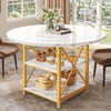 DWVO Round Dining Table 47.27" Large Dining Room Table for