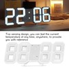 BuyWeek 3D LED Wall Clock, White Frame, Digital Alarm Clock,
