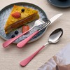 LKTDYMEG 20-Piece Pink Silverware Set 18/0 Stainless Steel Silverware Set
