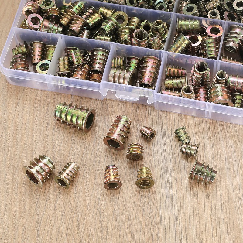 230 Pcs Threaded Inserts Nuts Assortment Tool Kit - 11