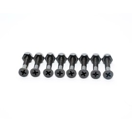 INSTSK8 Axle Nut Set Skateboard Skateboard Plus Screw Set Long Screw Set (1.25"-Black)
