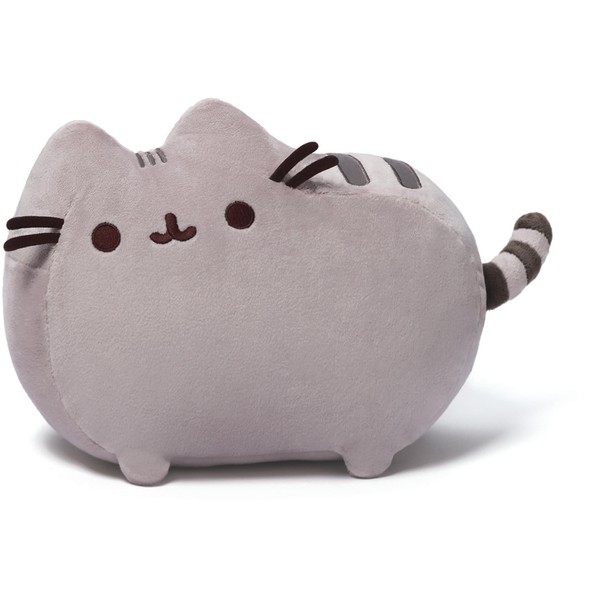 GUND Pusheen The Cat Classic Pose Plush, Valentine’s Plushie, Kawaii Plush Cat Stuffed Animal for Ages 8 and Up, Gray, 12”