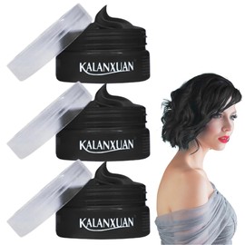 Set 3pcs Cera para Peinar Cabello Cambio Color Temporal Kalanxuan Hair Wax Cera de Cabello con Color Artificial Temporal Disfraz Cosplay tinte en crem